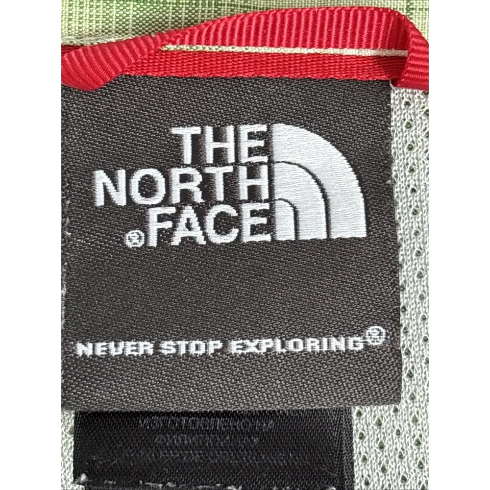 The North Face Men's Large‎ Light Green White Plaid Short Sleeve Button Up Shirt